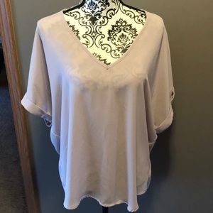 Lavender short sleeve blouse